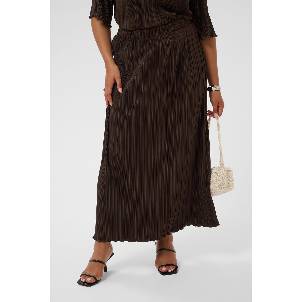 Jupe marron coffee bean, KAFFE CURVE