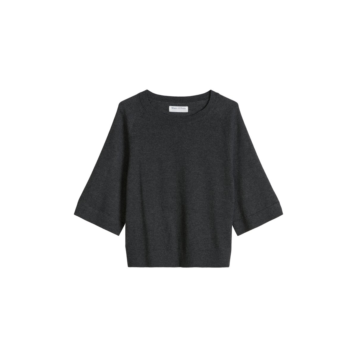 Pull en maille oversize en Soft Cotton Stretch gris, MARC O’POLO DENIM