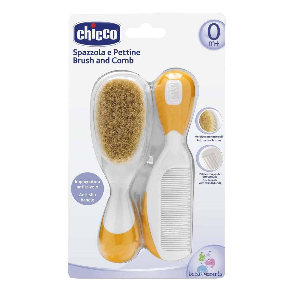 Brosse et peigne orange, CHICCO