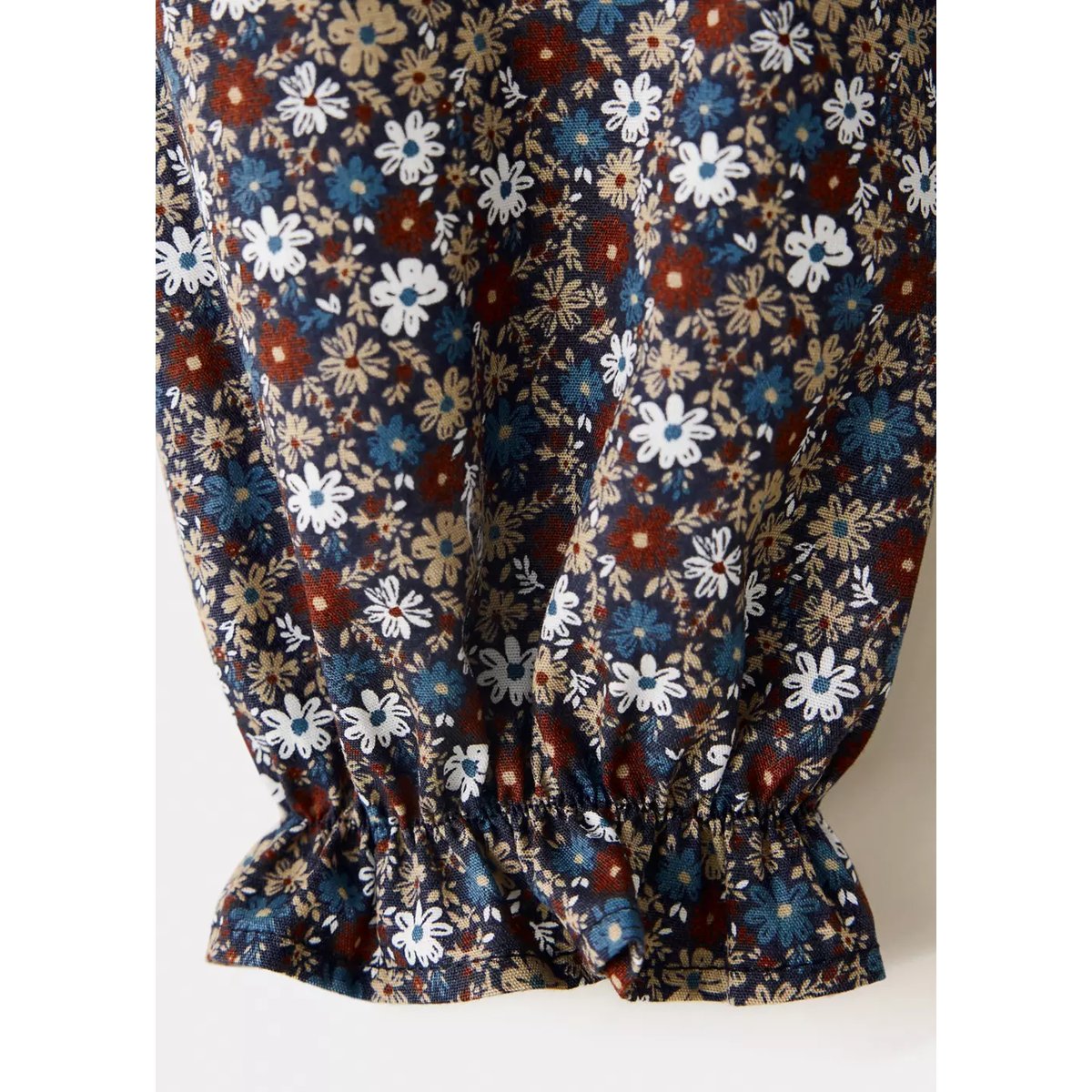Chemise en coton imprimé fleuri bleu marine, MANGO KIDS