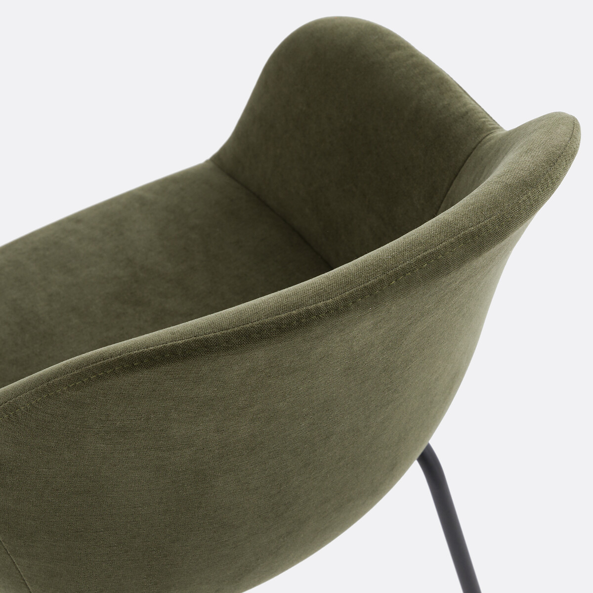 Esszimmerstuhl mit strukturiertem Bezug, Halva khaki, LA REDOUTE INTERIEURS