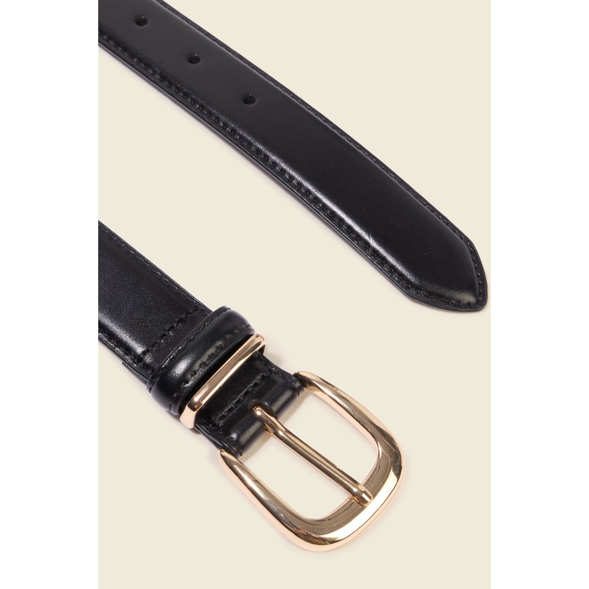 Ceinture fine en cuir noir, BONOBO