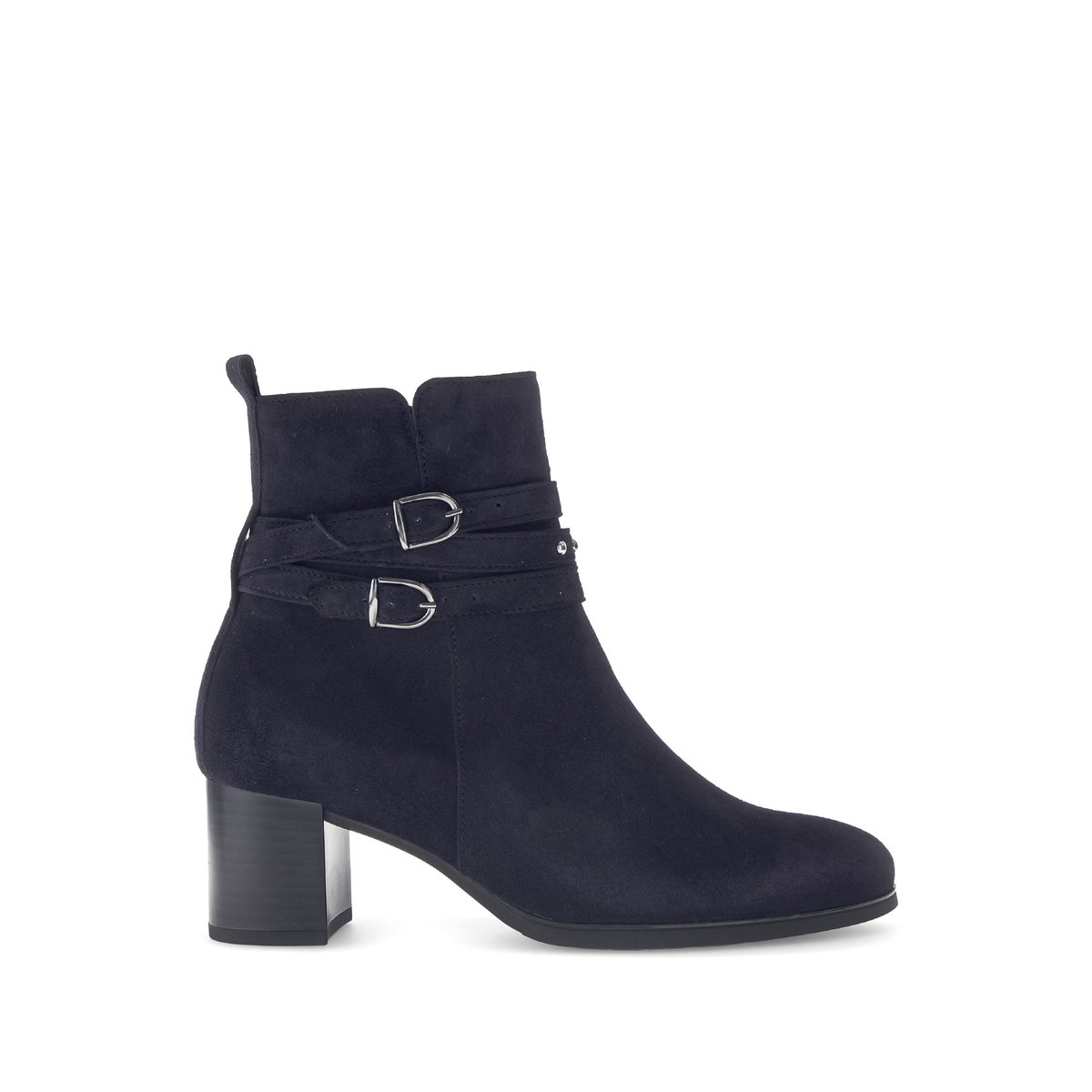 Bottines élégantes en cuir à talon décroché bleu, GABOR
