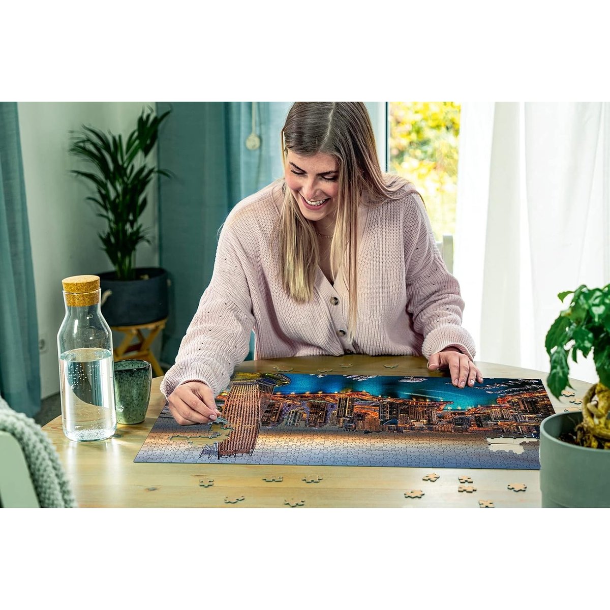 Puzzle - Dubaï Marina de nuit multicolore, RAVENSBURGER