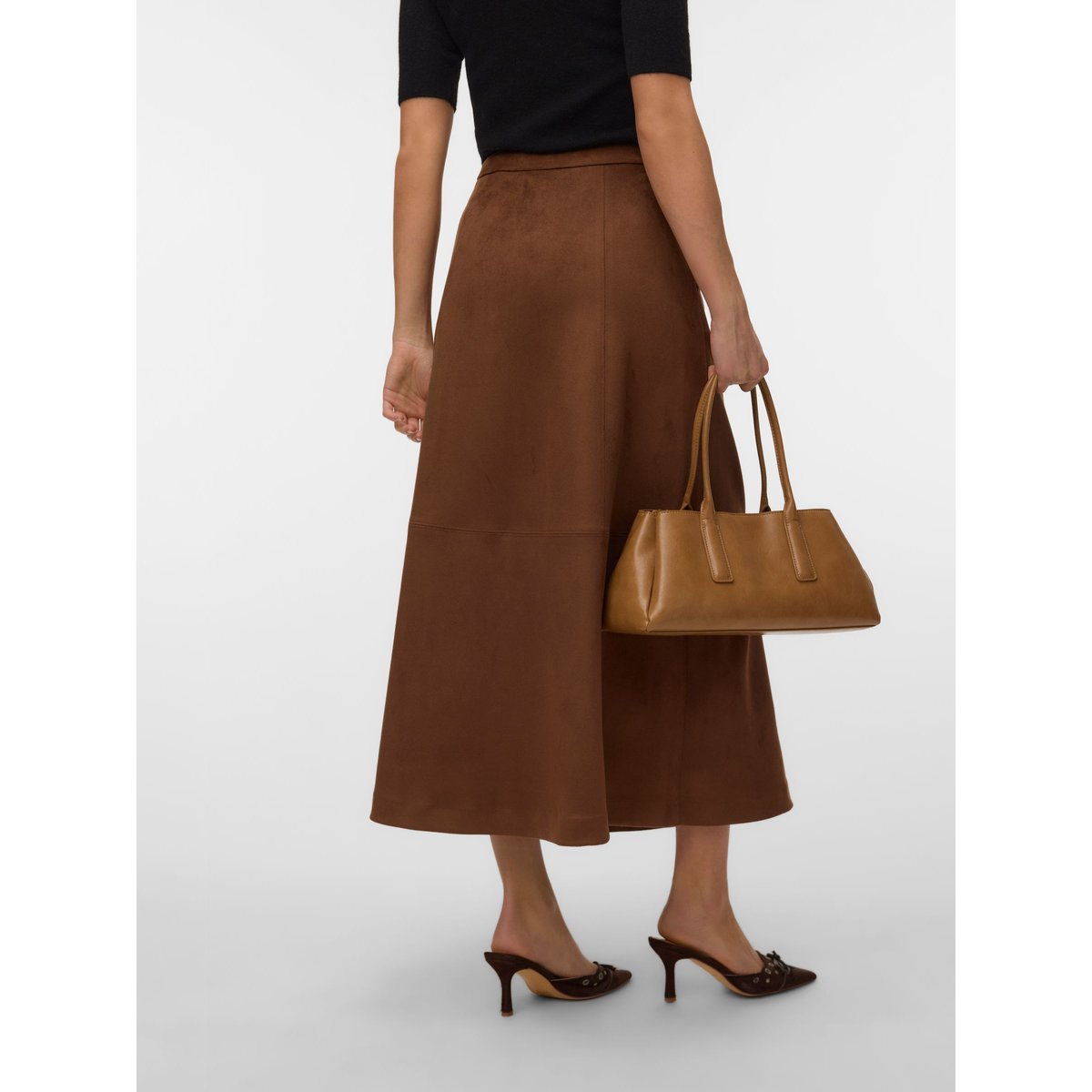 Jupe Trapèze marron - cocoa brown, VERO MODA