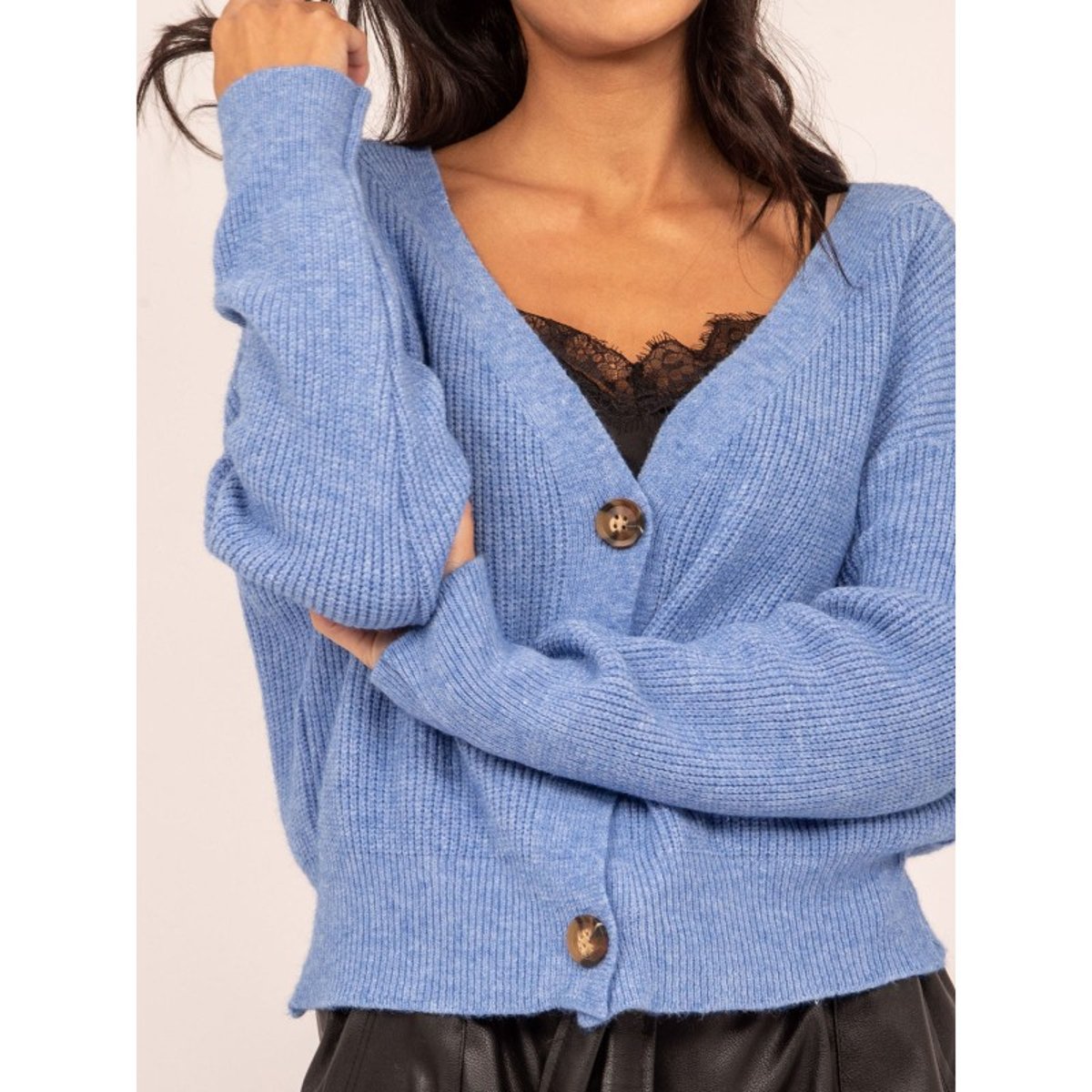 Gilet Cardigan Kylie bleu, DONA LISA