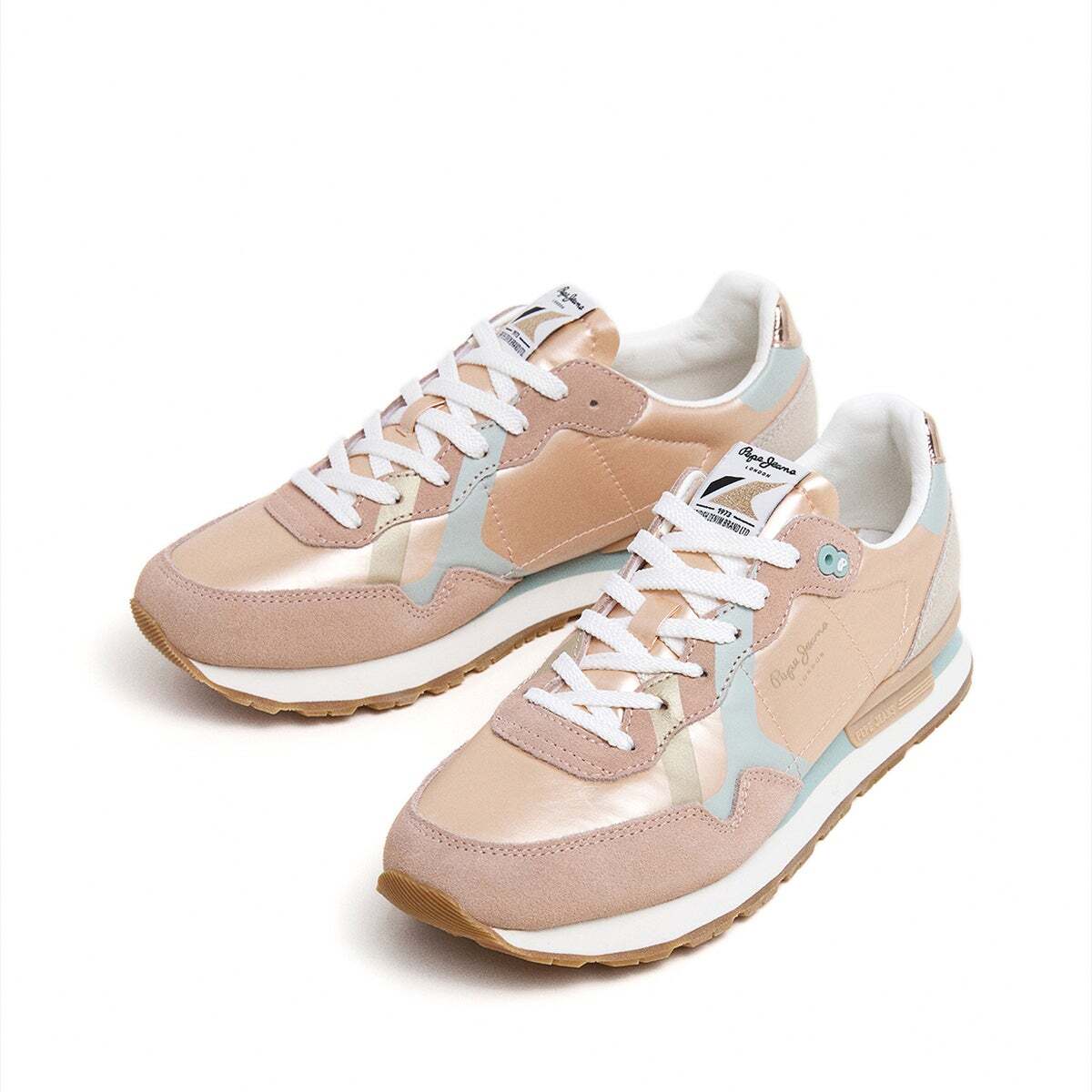 Baskets Brit Printy orange sherbert, PEPE JEANS