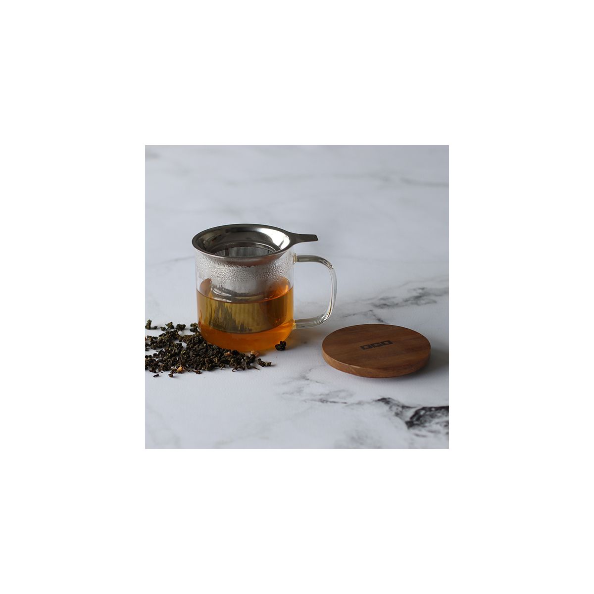 Théière Tisanière Gustave en verre Borosilicate transparent, OGO LIVING