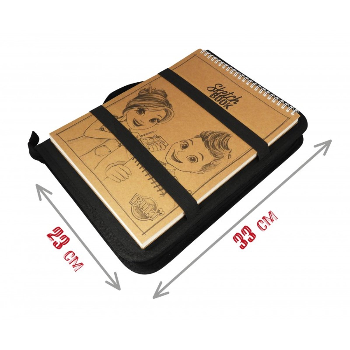 Professional Studio Trousse à dessin noir, BUKI FRANCE
