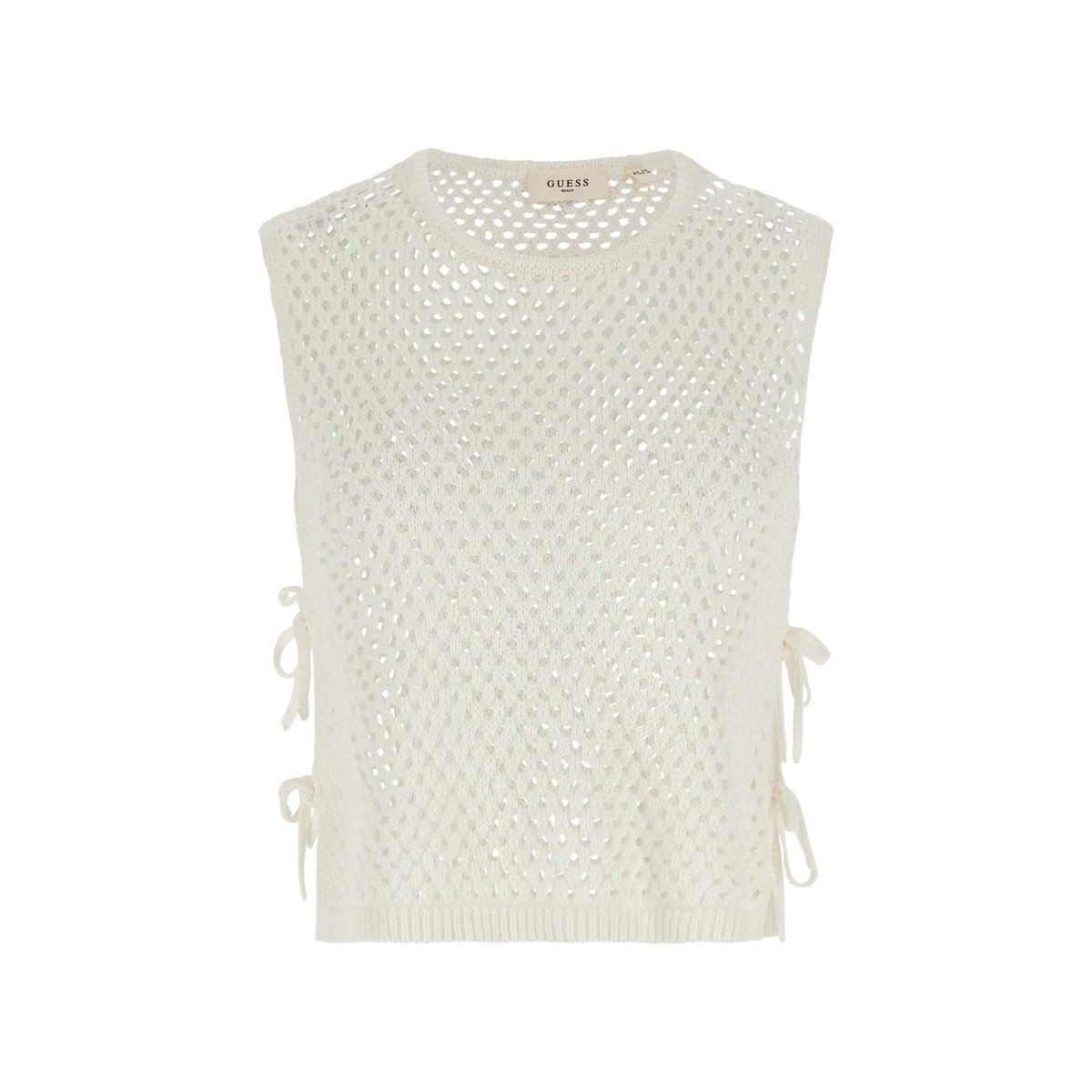 Top Au Crochet Avec Des Liens blanc, GUESS