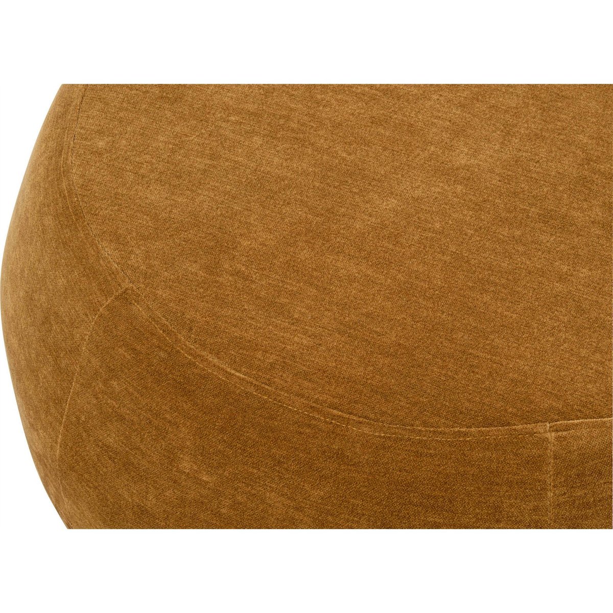 Pouf rond en tissu jaune moutarde, RECOLLECTION