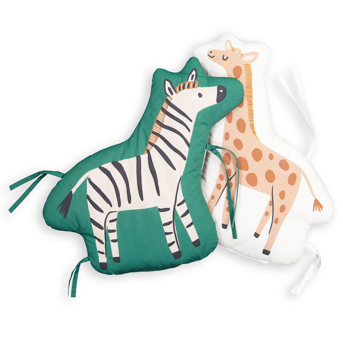 Paracolpi componibile in percalle di cotone, Junglito fantasia animalier, LA REDOUTE INTERIEURS