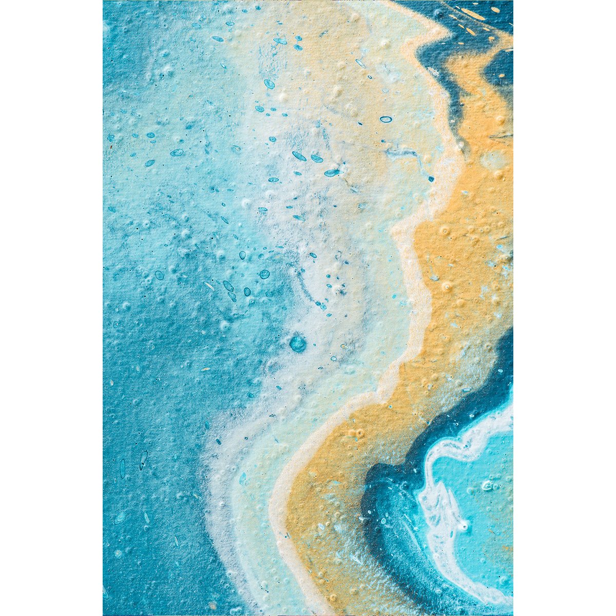 Tableau blue paint bubble tableau alu dibond, HEXOA