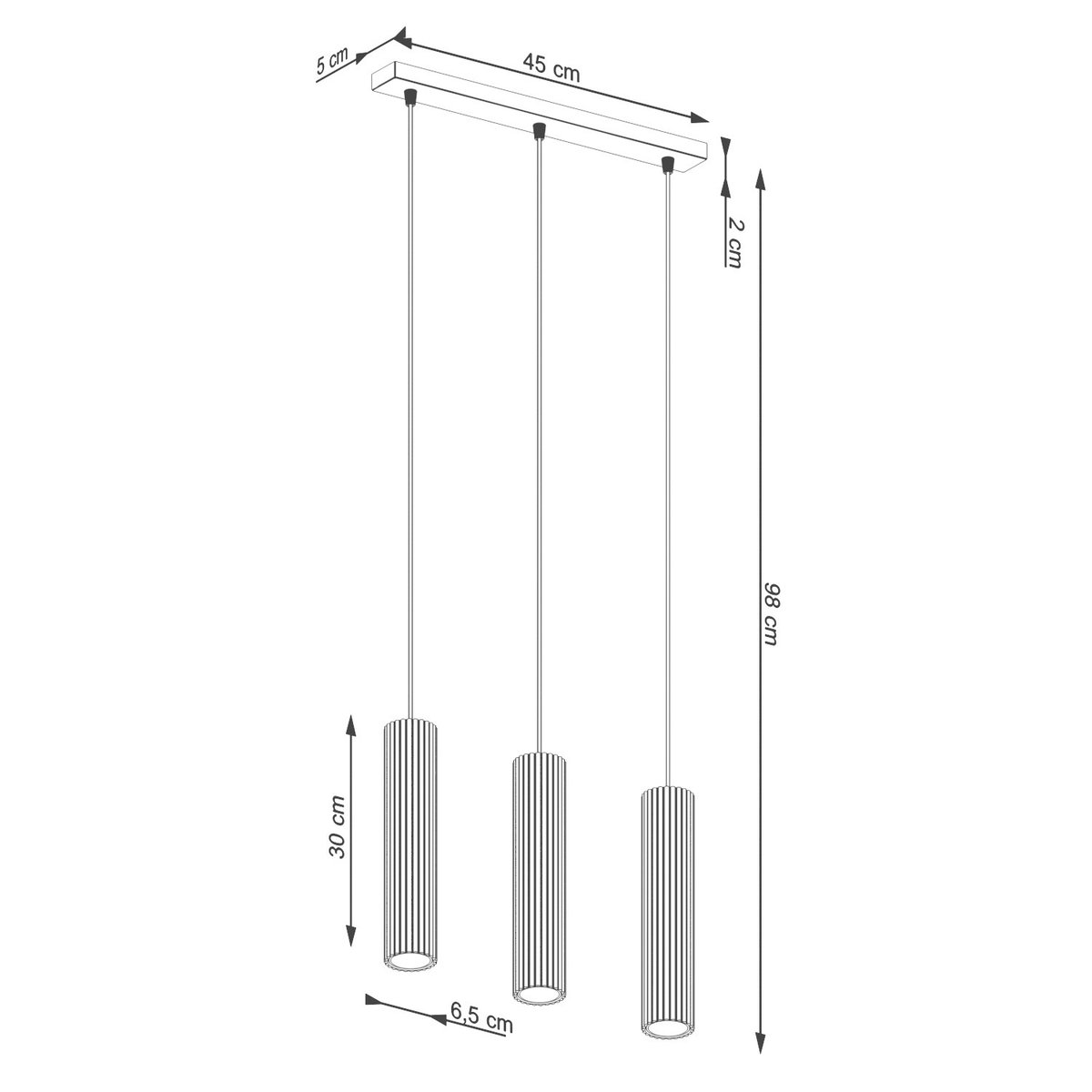 Suspension Aluminium Outremer GU10 3 Karbon outremer, EDEN