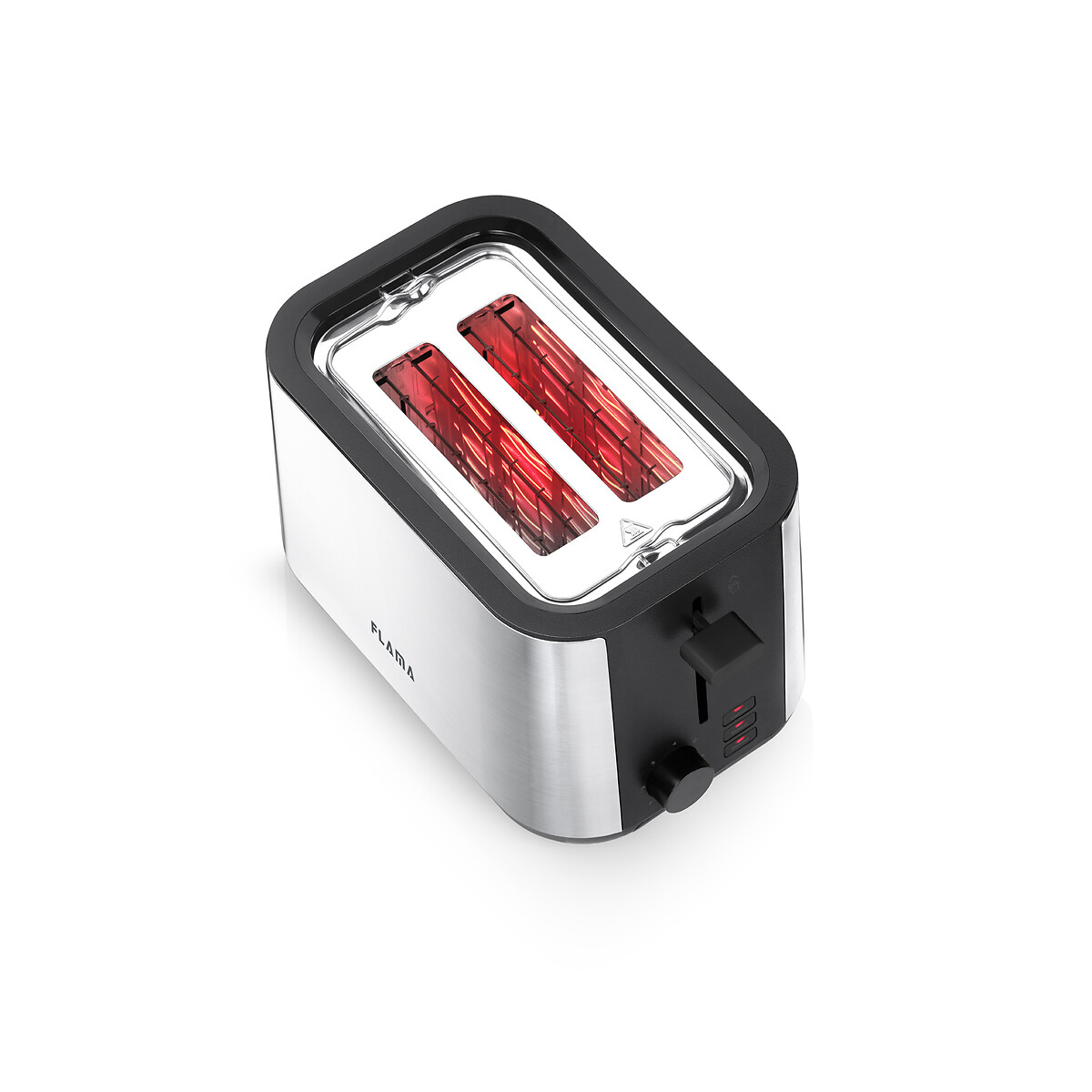 Torradeira Preta Inox 980W 961FL, FLAMA inox, FLAMA