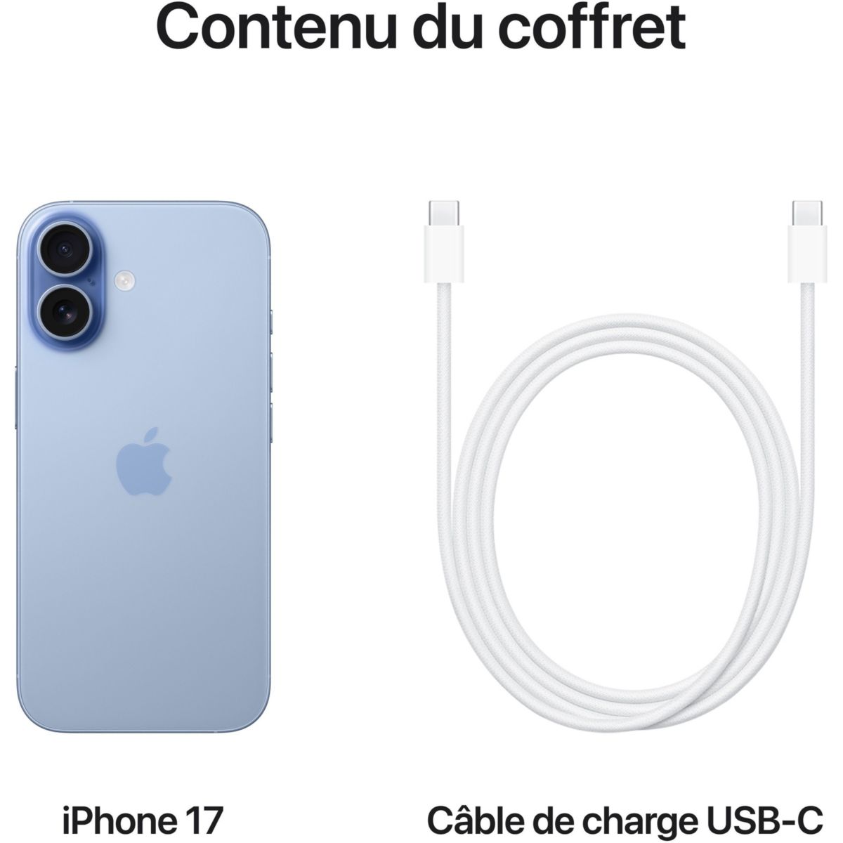 Smartphone iPhone 17 5G 256Go Brume couleur unique, APPLE