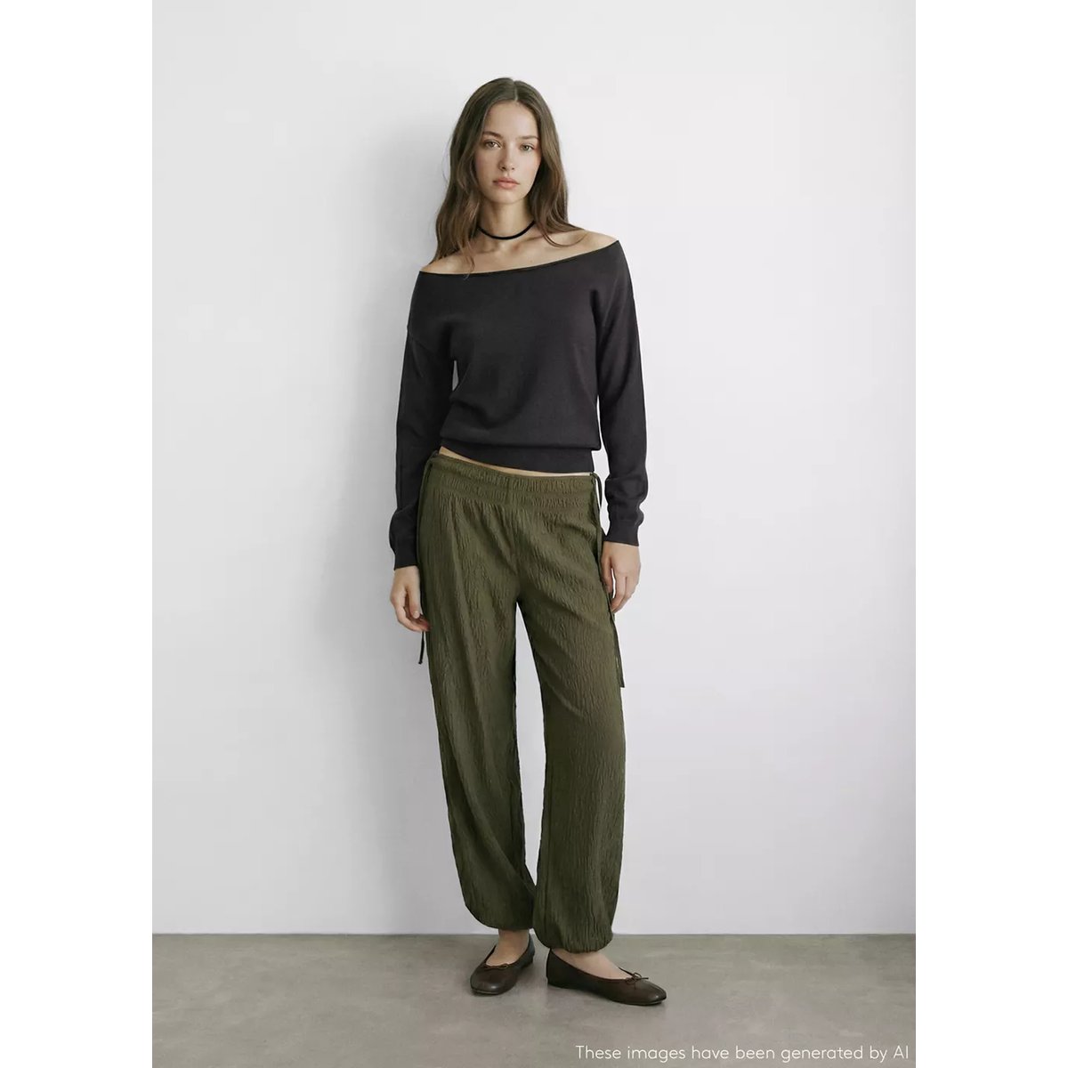 Pull maille épaules dénudées gris anthracite, MANGO TEEN
