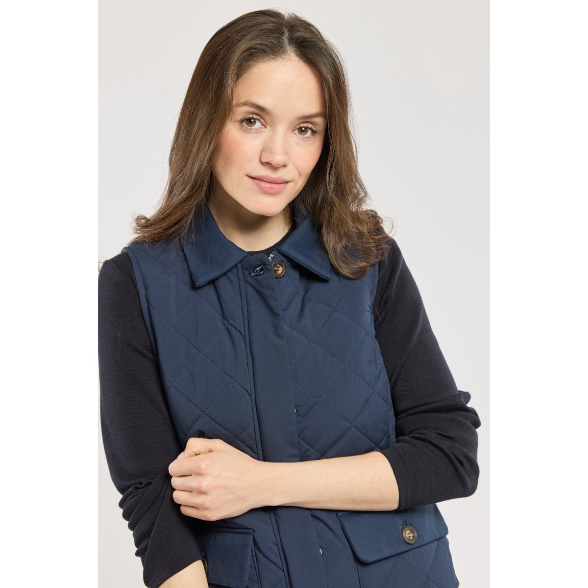 Veste sans manche BACCARAT marine, BERMUDES