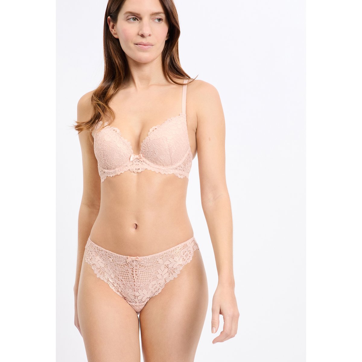 Tanga en dentelle SUCCESS petunia, ETAM