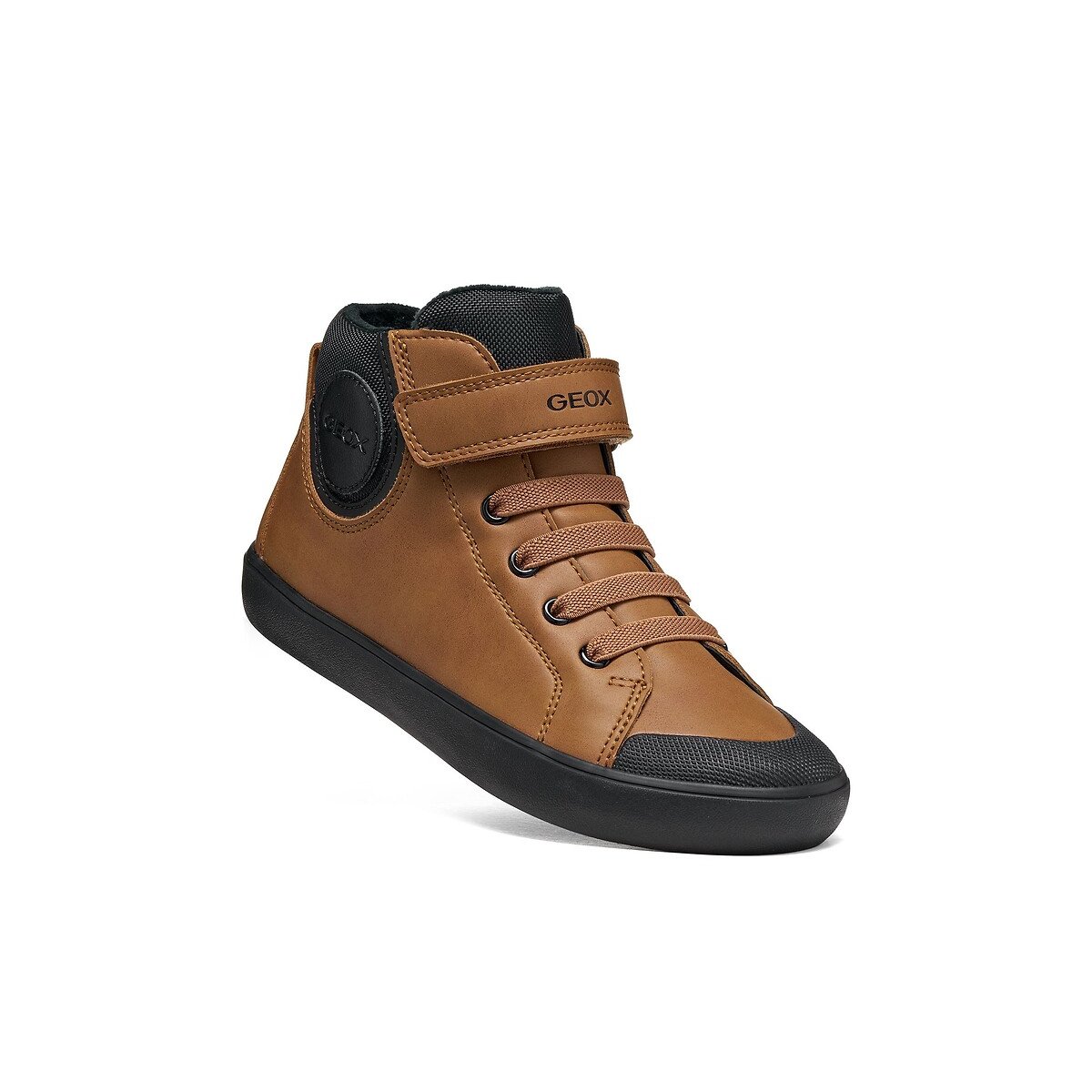 Kids Gisli Breathable High Top Trainers brown, GEOX