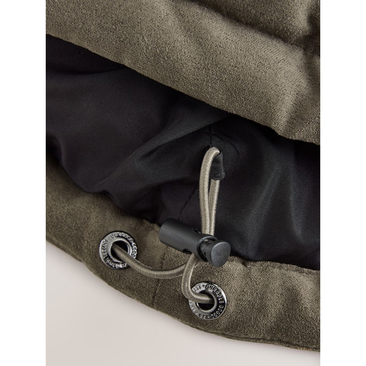 Veste à capuche matelassée hybride daim synthétique neutre, NEXT