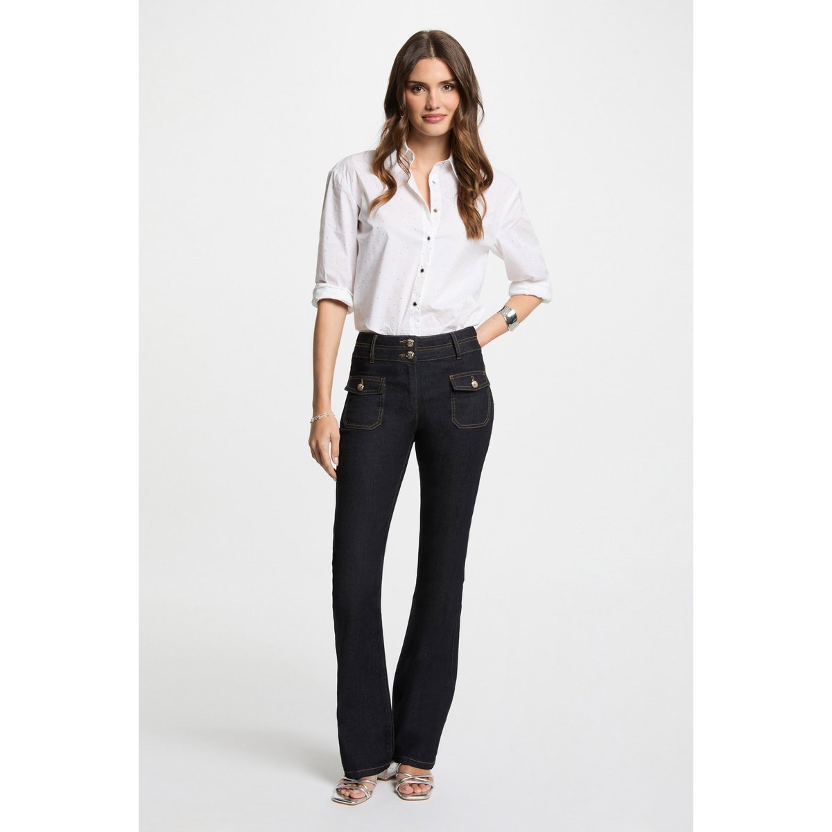 Jeans bootcut bleu, MORGAN