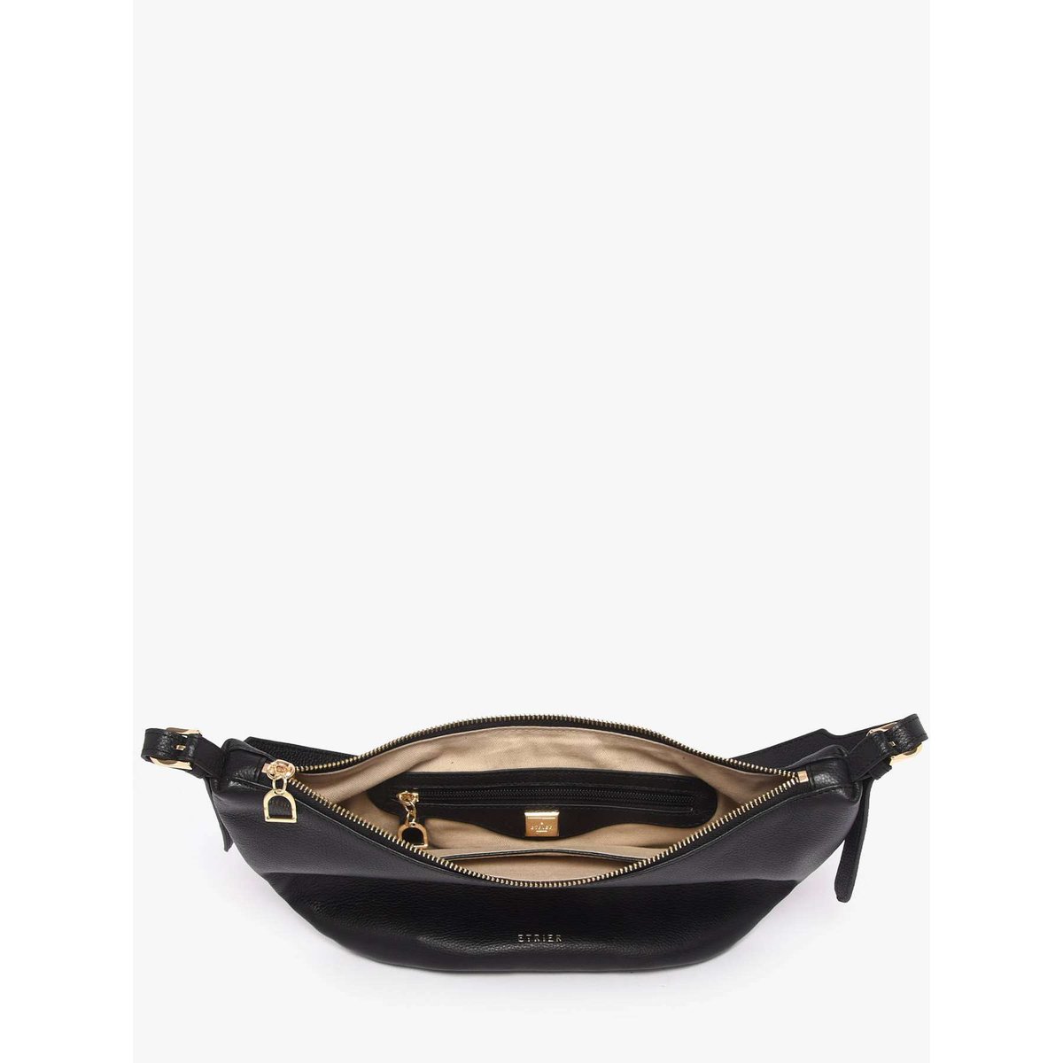 Sac bandoulière Tradition cuir noir, ETRIER