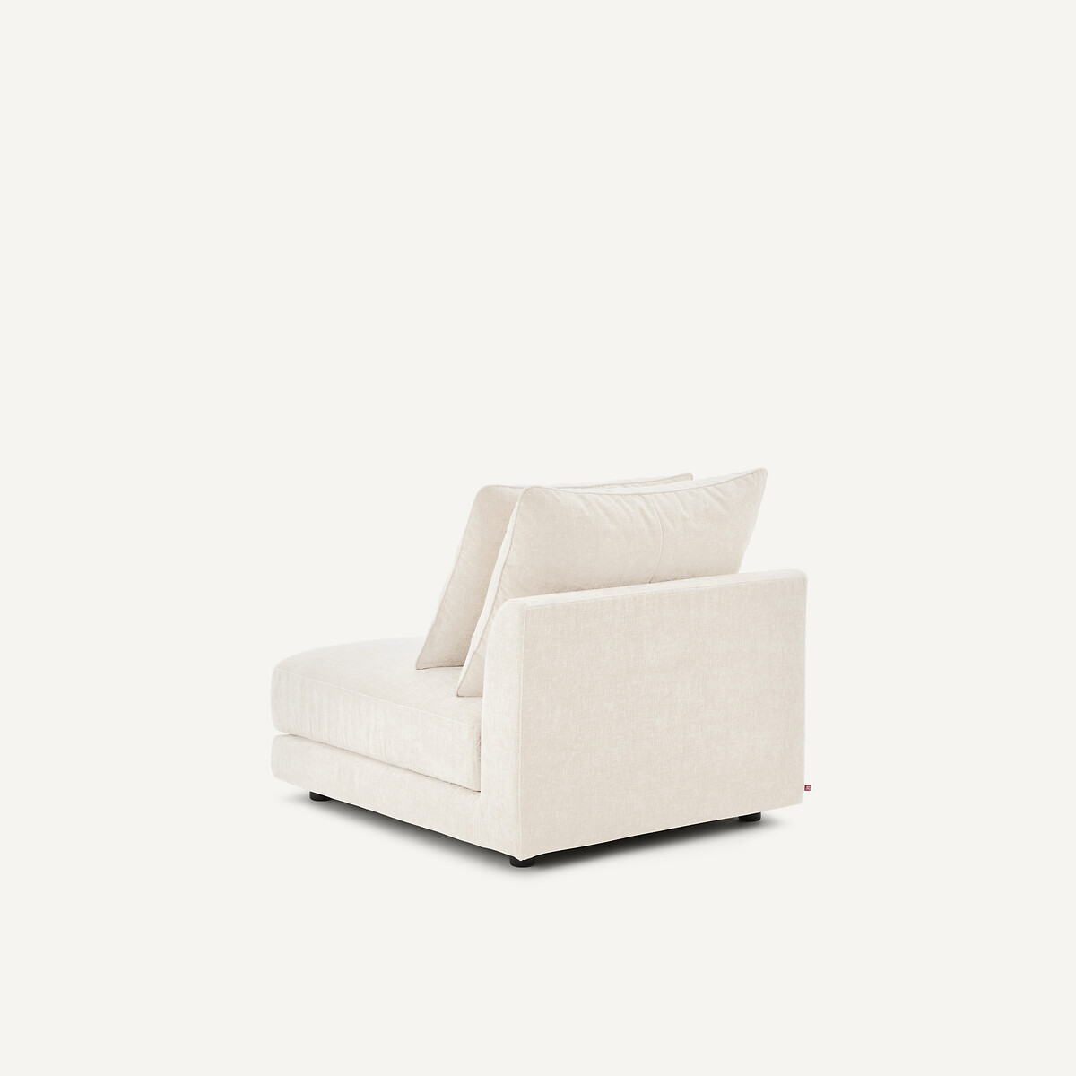 Modularer Sessel aus Chenille-Samt, TIBERIO weiss, AM.PM