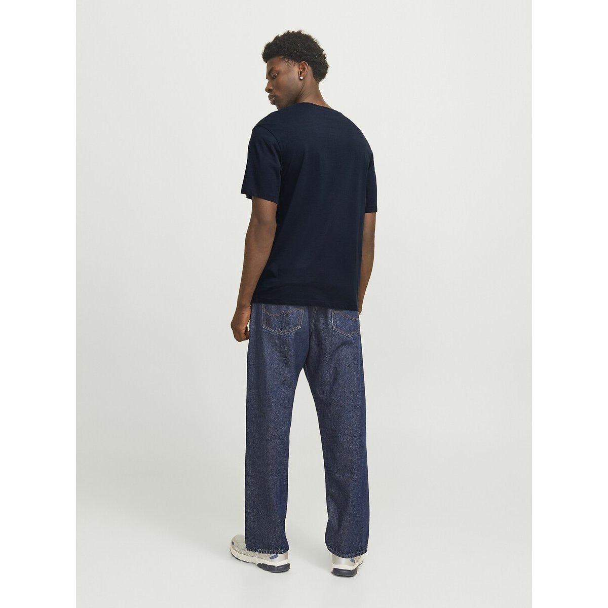 T-shirt manches courtes bleu marine, JACK & JONES