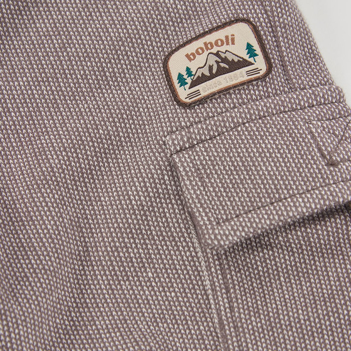Pantalon garçon avec poches cargo marron, BOBOLI