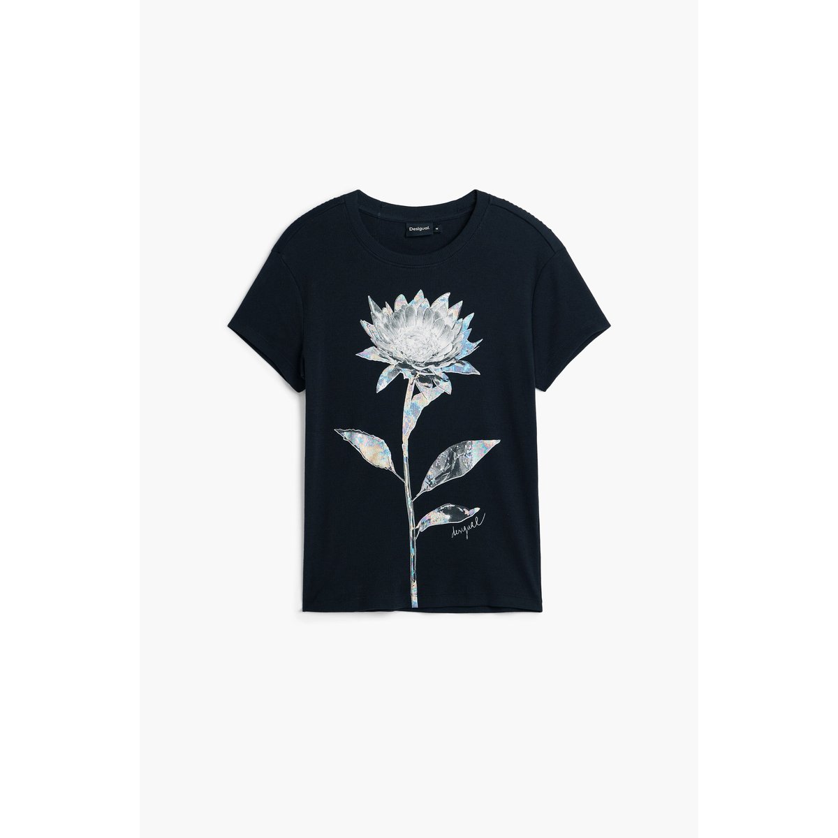 T-shirt Imprimé Floral noir, DESIGUAL