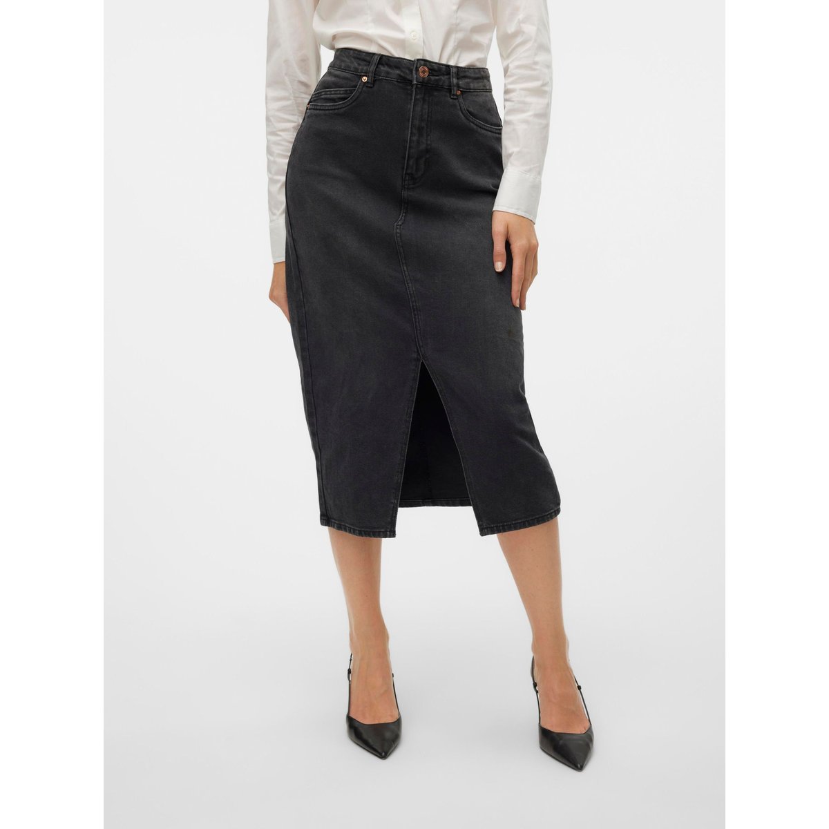 Jupe En Denim black 1, VERO MODA