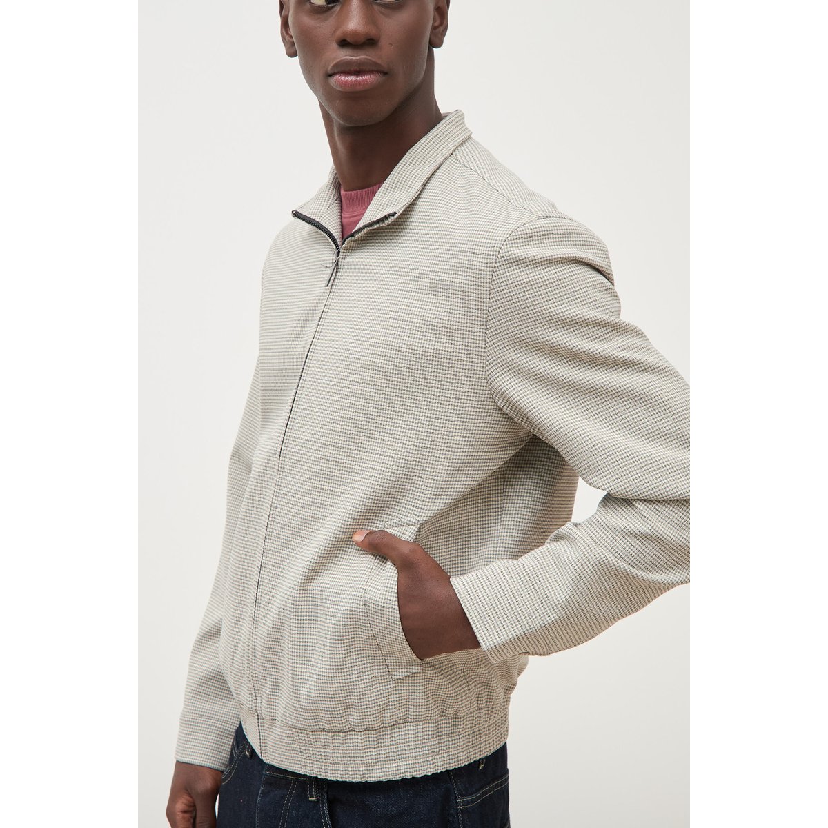 Blouson col montant manches longues gris, BONOBO