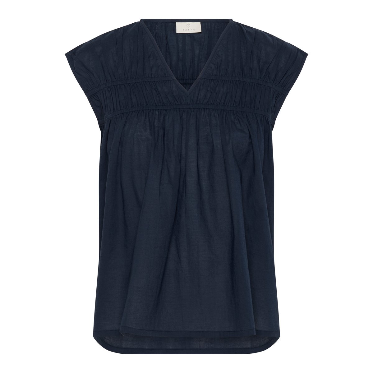 Sleeveless blouse bleu midnight marine, KAFFE