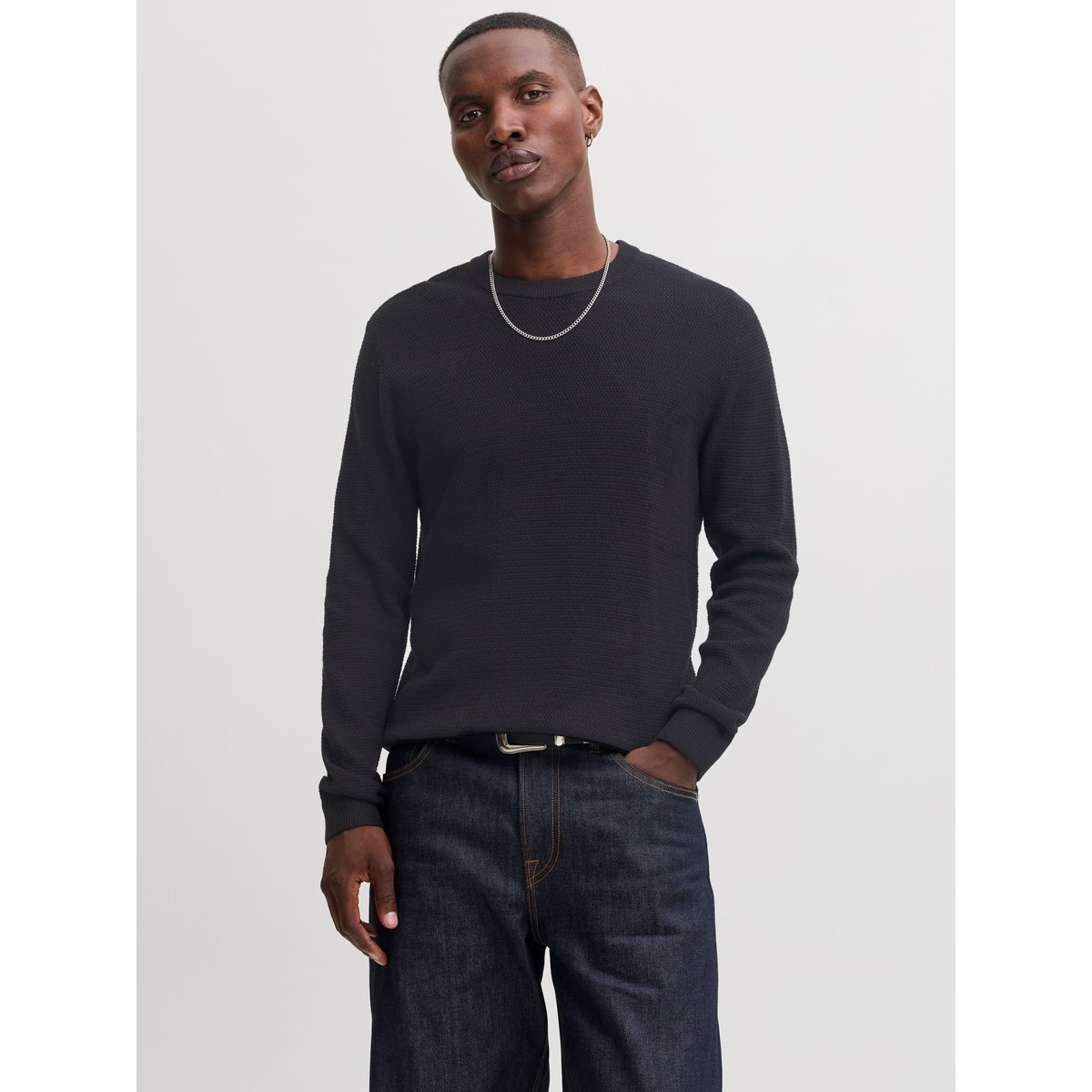 Pull En Maille noire - black, JACK & JONES