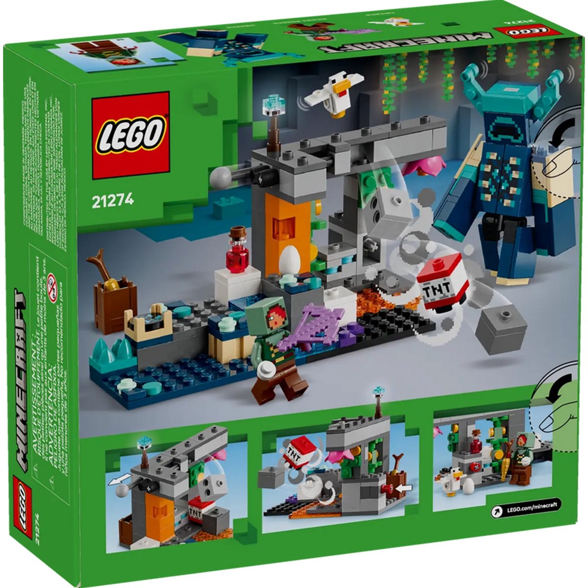 LEGO Minecraft - Aventure dans la caverne avec le Warden - 21274 multicolore, LEGO