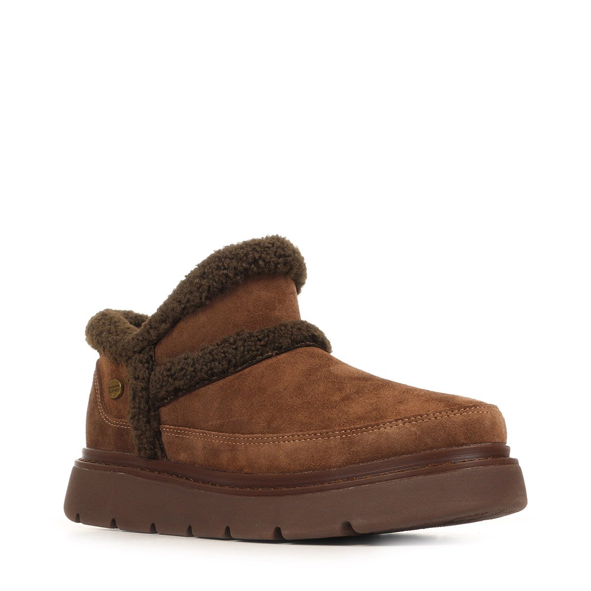 Chaussons KEEPSAKES LITE WINTER SNUG chocolate, SKECHERS