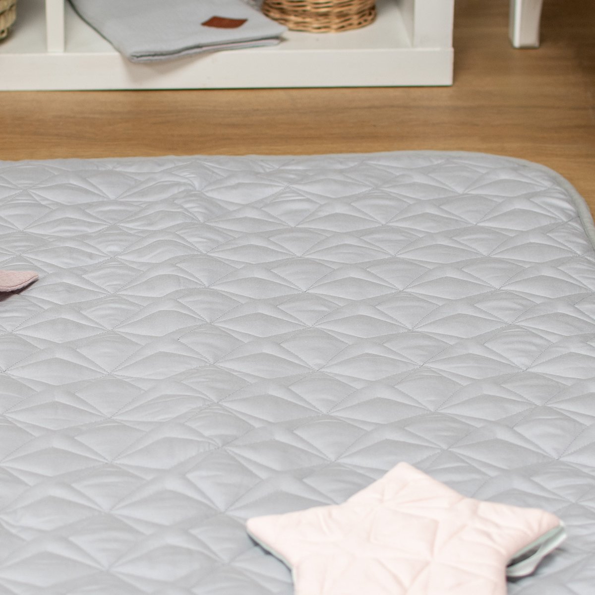 Tapis de parc, tapis d'éveil bébé réversible URBAN rose, SEVIRA KIDS
