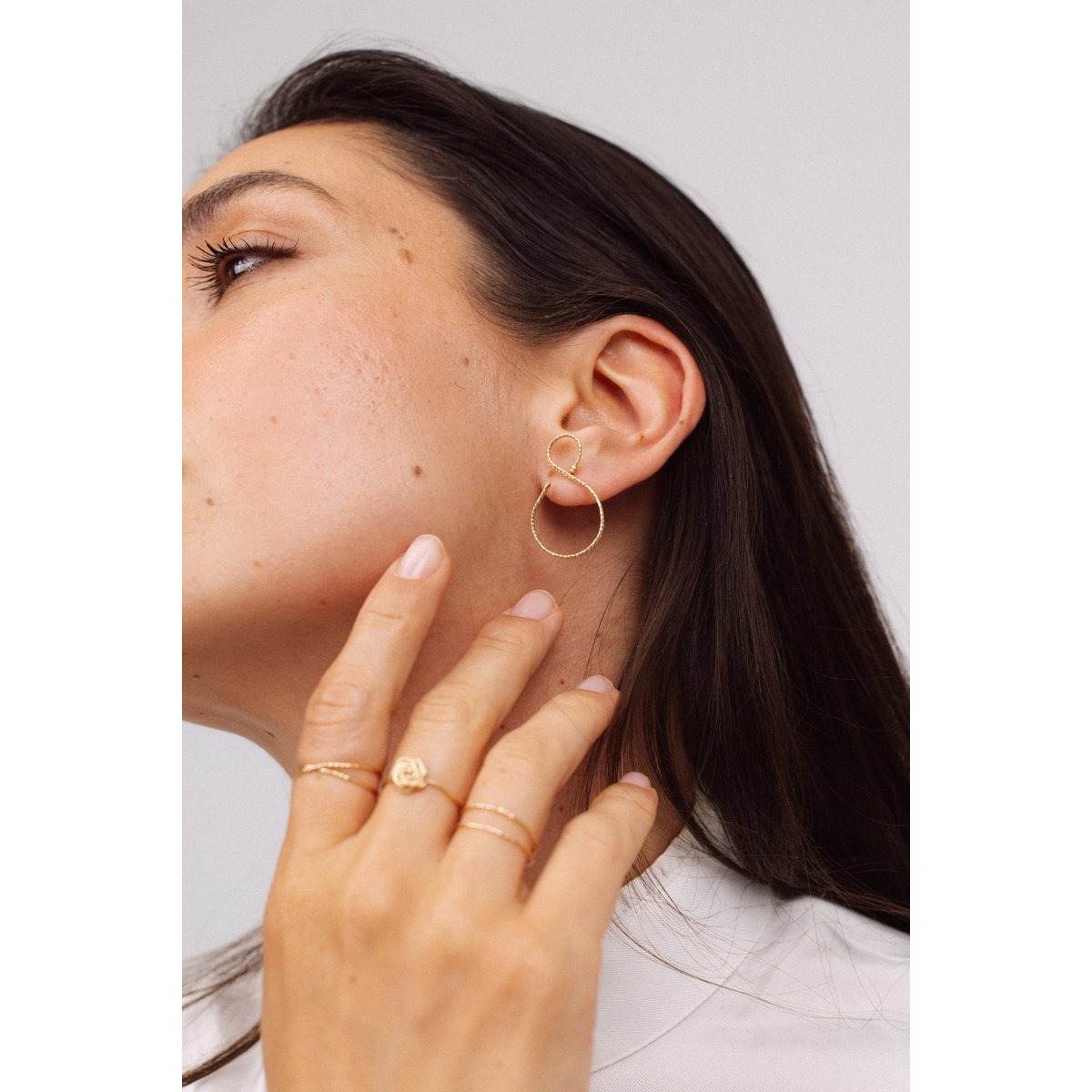 Boucles d'oreilles infini argent / tanzanite, YAY PARIS