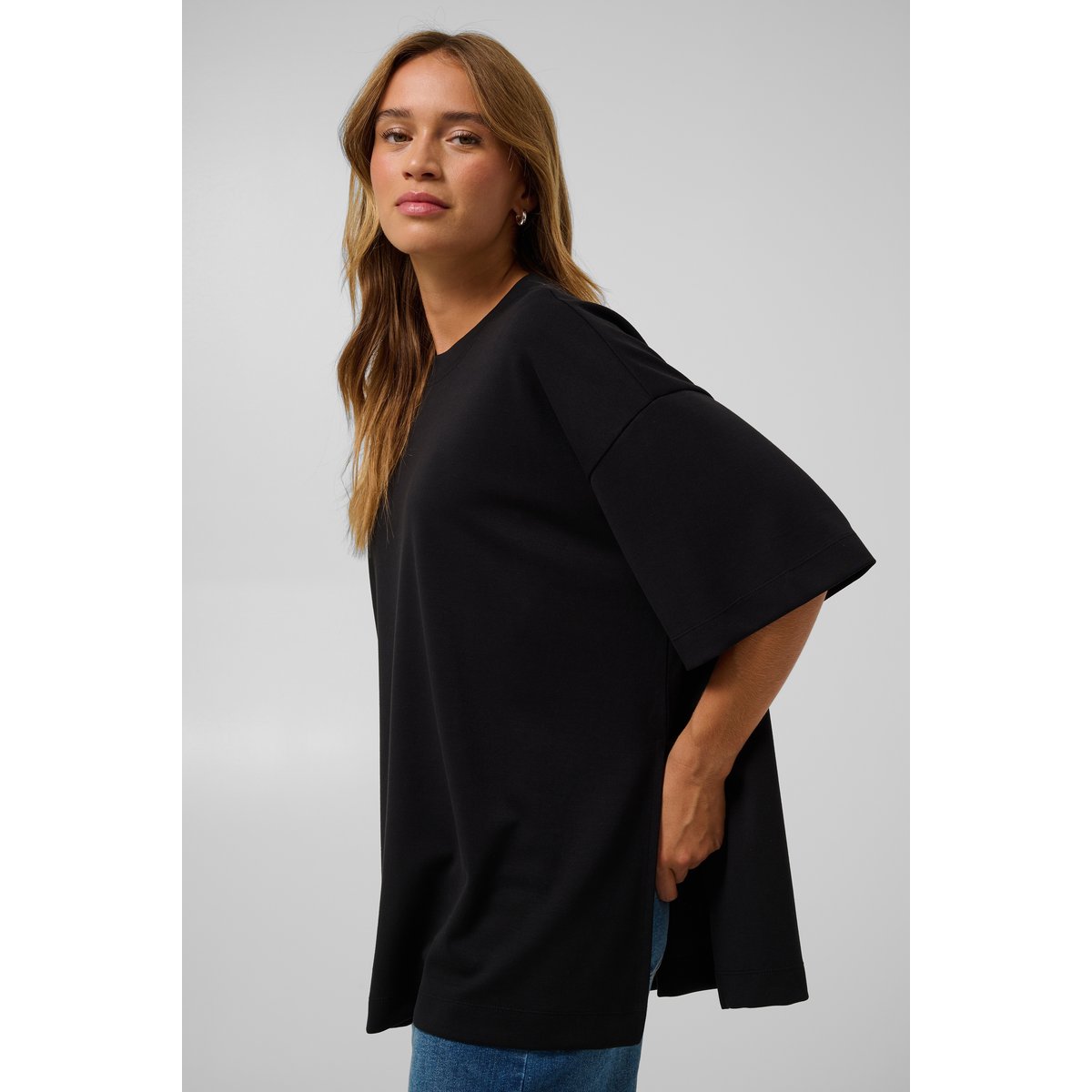 T-shirt noir black, KAFFE