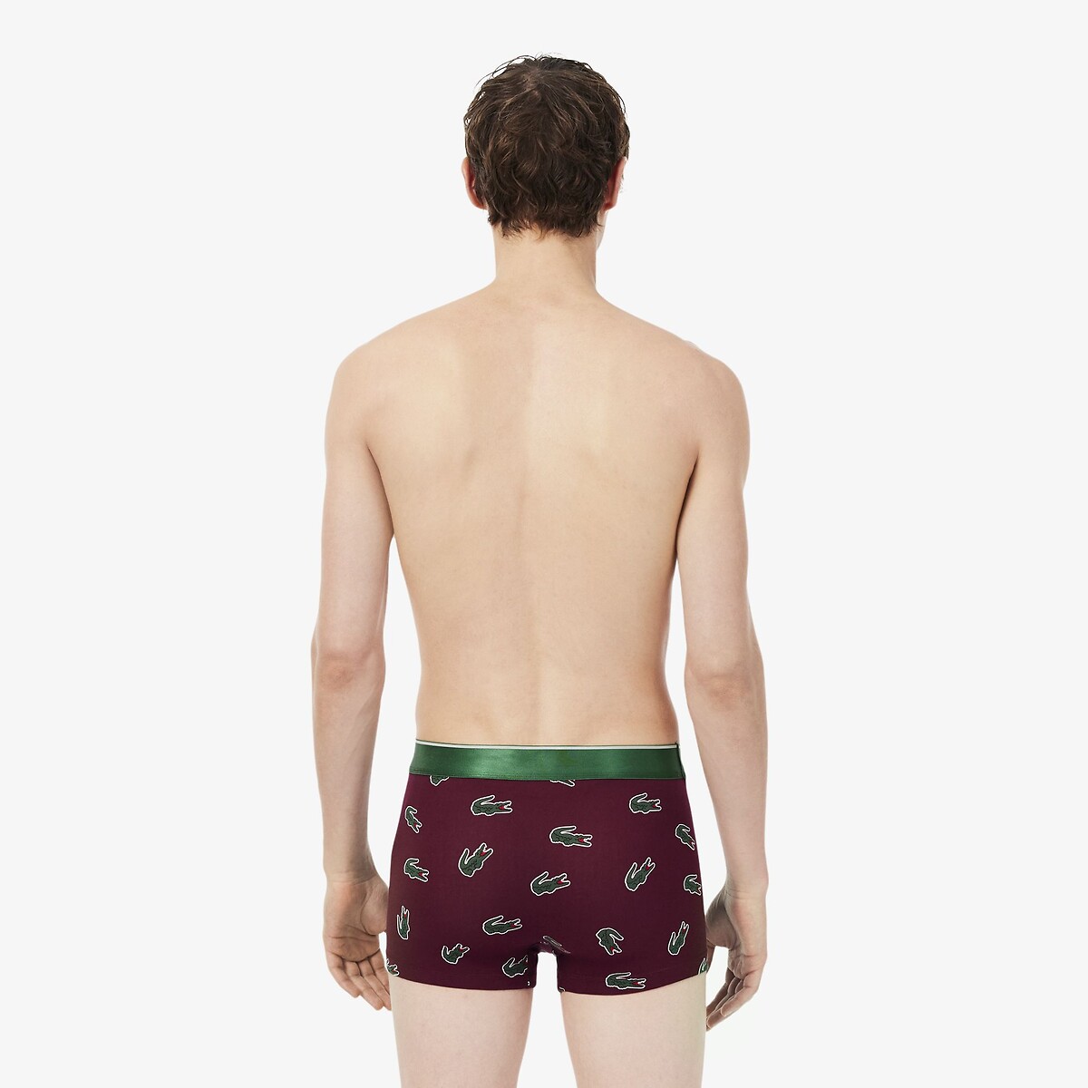 Lot de 3 boxers bordeaux + marine + vert, LACOSTE