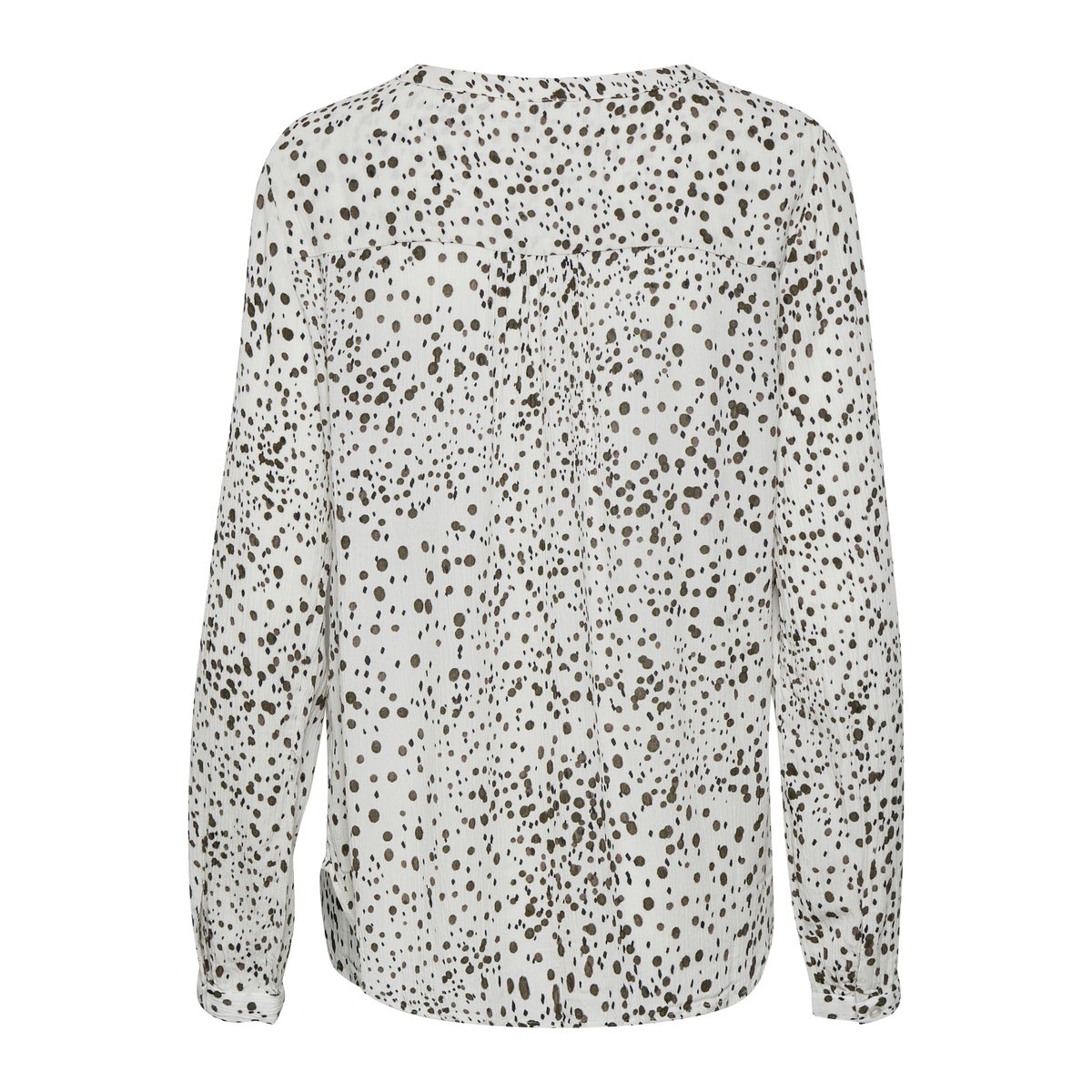Long sleeved blouse blanc/vert a pois, KAFFE
