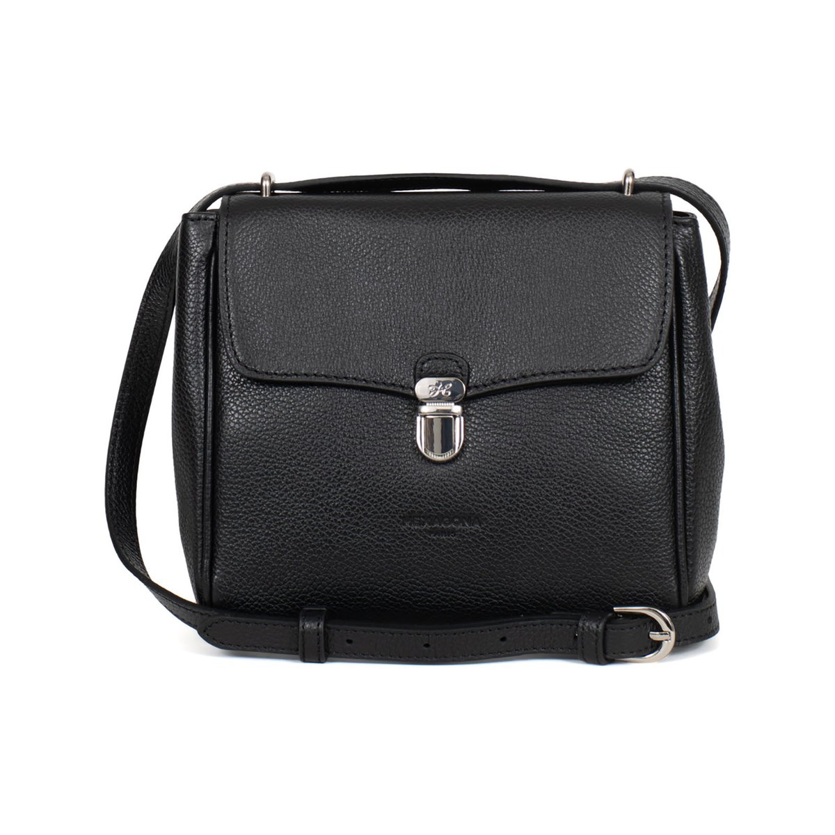Sac porté travers  AURORE noir, HEXAGONA