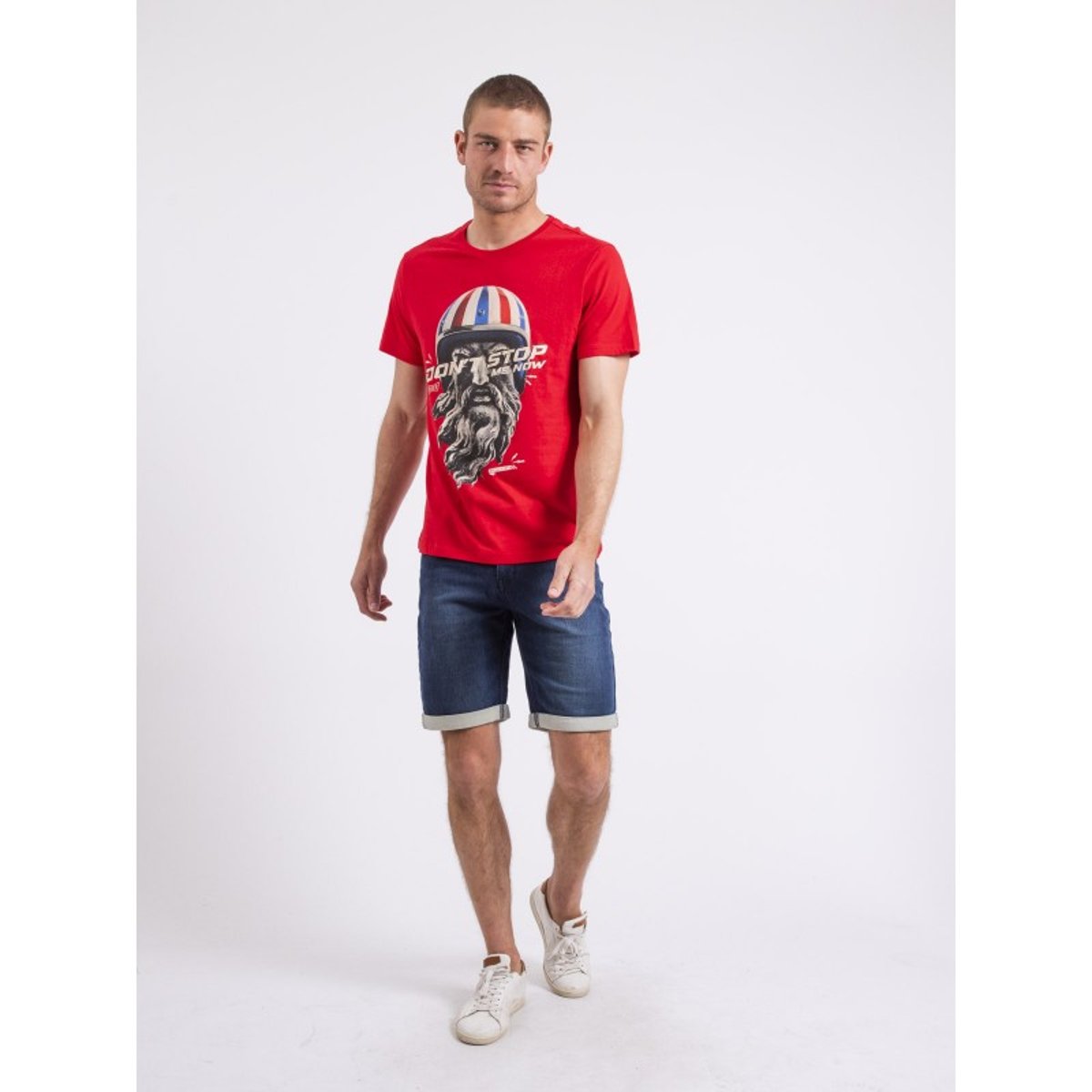 T-shirt Col Rond Nalubad rouge, RITCHIE