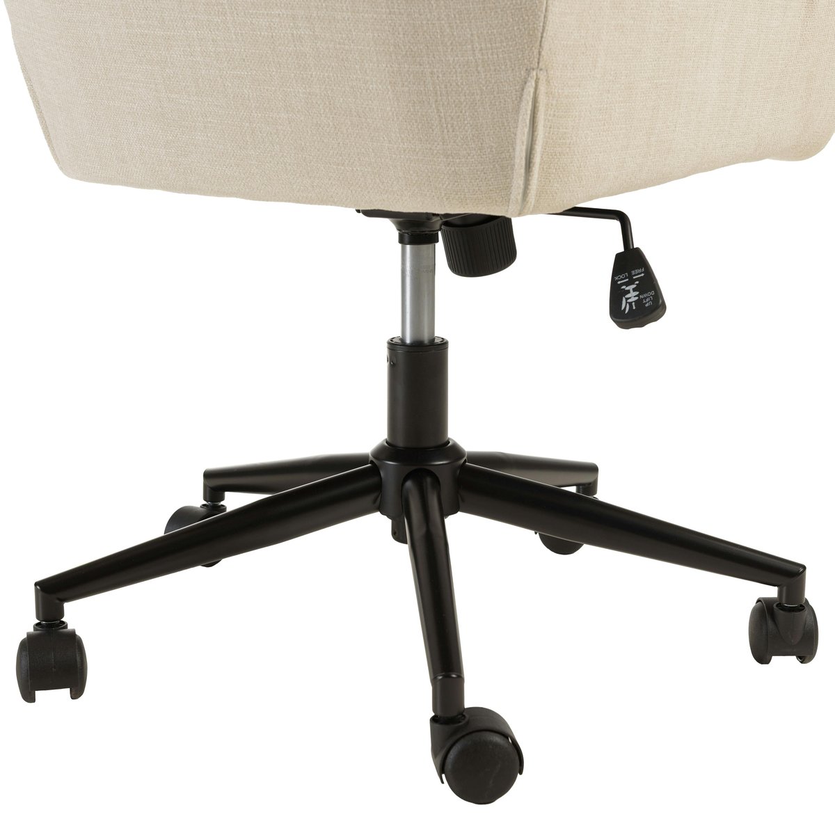 Chaise de bureau en tissu SORANO beige, PIER IMPORT