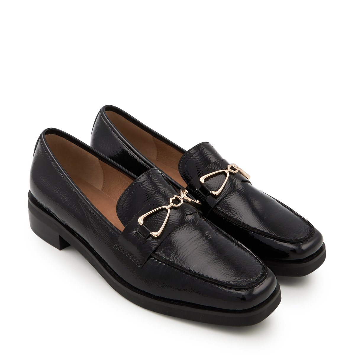 Mocassins Louisa Cuir Brillant noir, BONS BAISERS