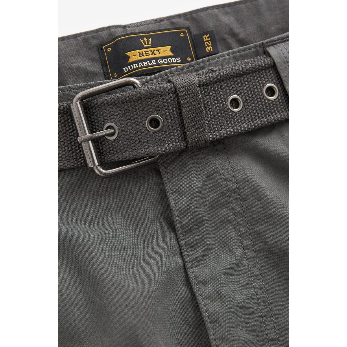 Pantalon cargo à ceinture coupe ample gris anthracite, NEXT