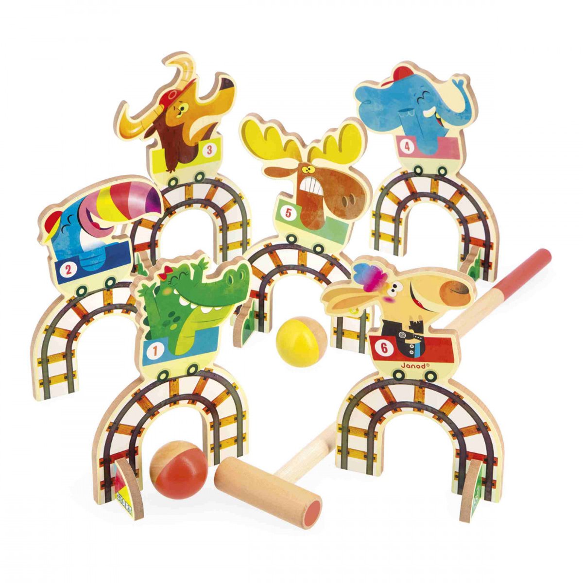 Jeu De Croquet, Jeu D'adresse En Bois Dès 3 Ans multicolore, JANOD