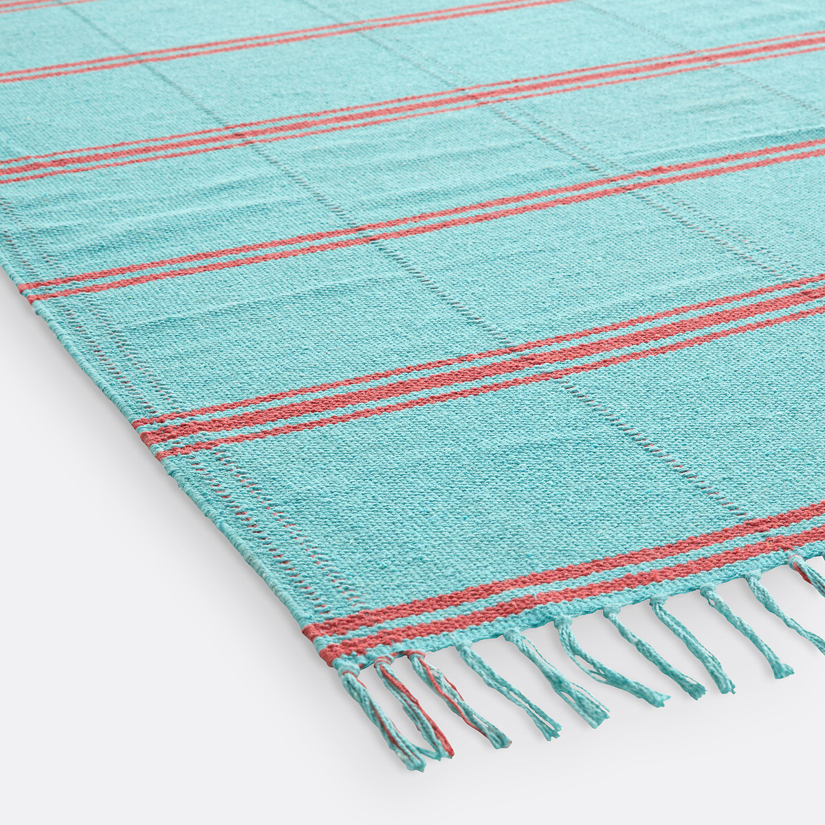 Teppich Ravelo, 58% recycelte Baumwolle bunt, LA REDOUTE INTERIEURS