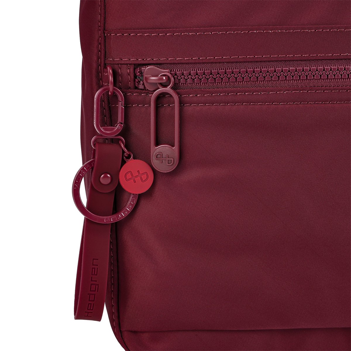 Sac bandoulière urbain avec protection RFID maroon banner, HEDGREN
